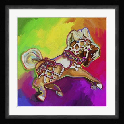 Framed Carousal Pony Print