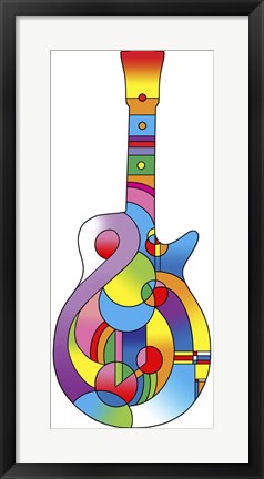 Framed Guitar 712 Print