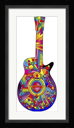 Framed Guitar 2 Print