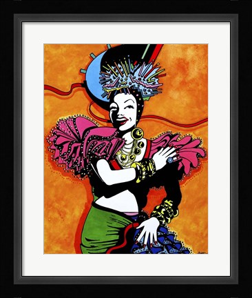 Framed Pop Art Tutti Fruiti Lady Print