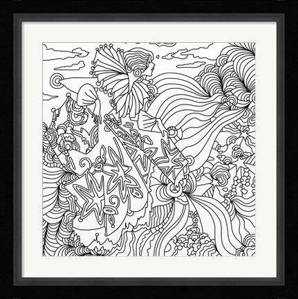 Framed Art Deco Lady Mambo 214 Print