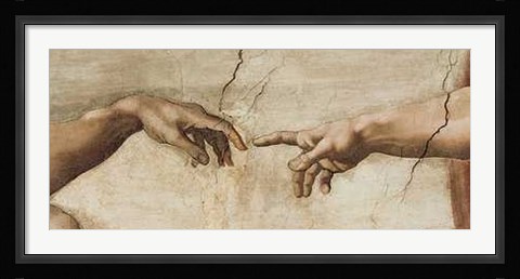 Framed Creation of Adam (Detail) Print