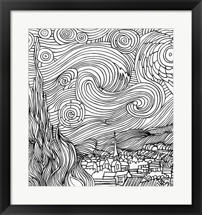 Framed Starry Night Print