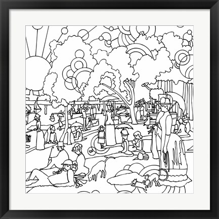 Framed Grande Jatte Print