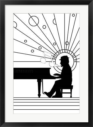 Framed Piano Player 1 Print