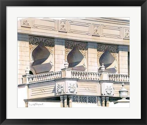 Framed Sunlit Arches, Arabia Print