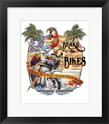 Framed Beakson Bikes Print