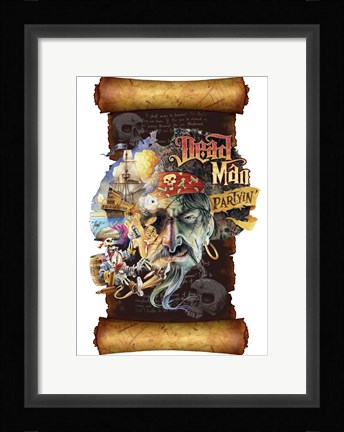 Framed Dead Man Partyin Scroll Print