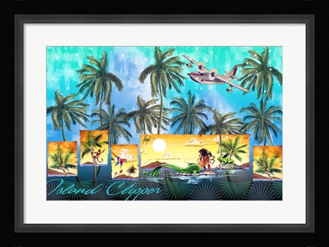 Framed Mermaid Clipper Print
