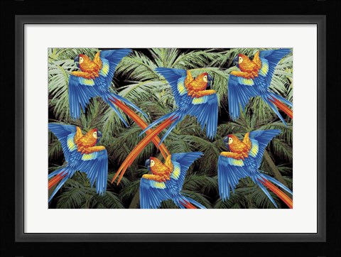 Framed Palm Parrot Print
