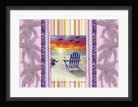 Framed Sunset Chair Palm Print
