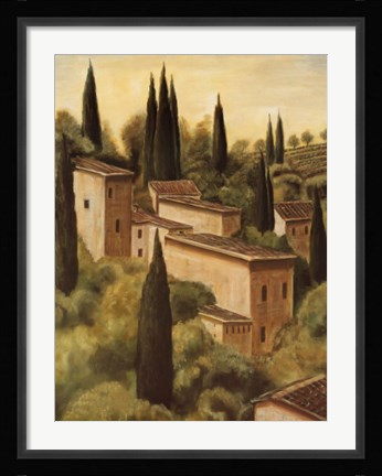 Framed Tuscan Hillside I Print