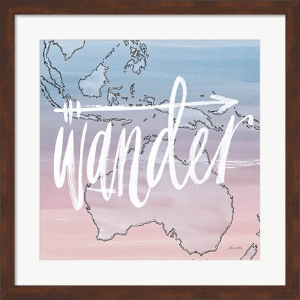 Framed World Traveler Wander Print