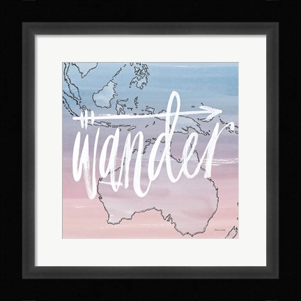 Framed World Traveler Wander Print