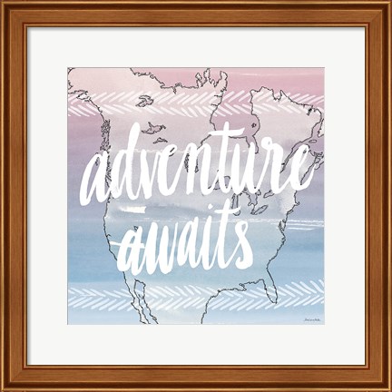 Framed World Traveler Adventure Awaits Print