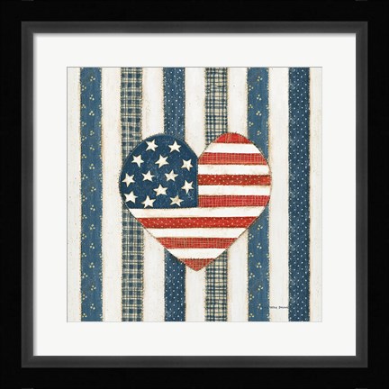 Framed Americana Quilt VI Print