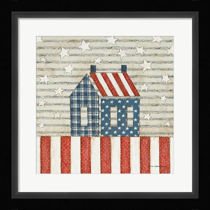 Framed Americana Quilt V Print