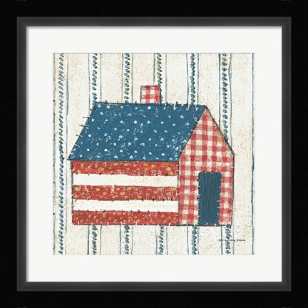 Framed Americana Quilt III Print