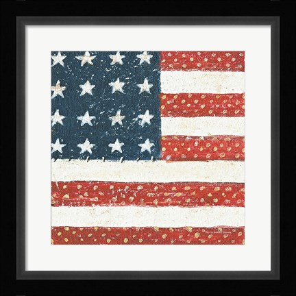 Framed Americana Quilt IV Print