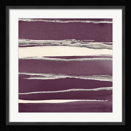 Framed Silver Rose II Purple Print