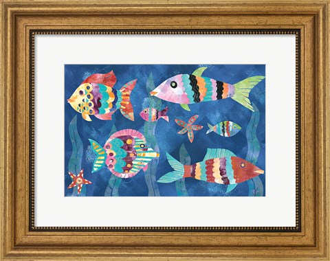 Framed Boho Reef Fish III Print