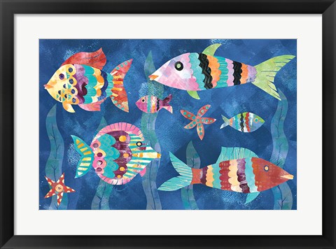Framed Boho Reef Fish III Print