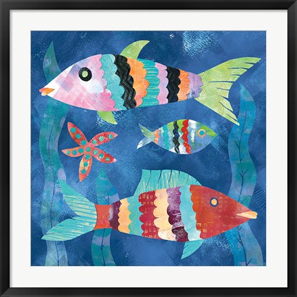 Framed Boho Reef Fish I Print
