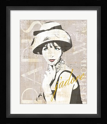 Framed Fashion Week Paris Halftone I Print