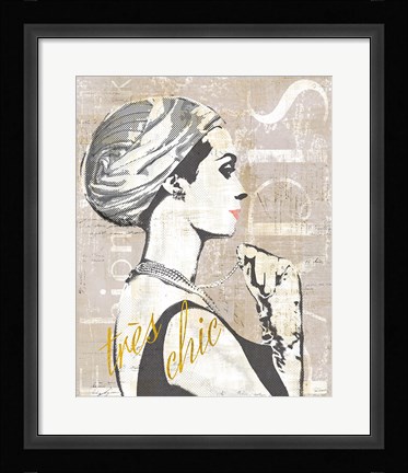 Framed Fashion Week Paris Halftone III Print