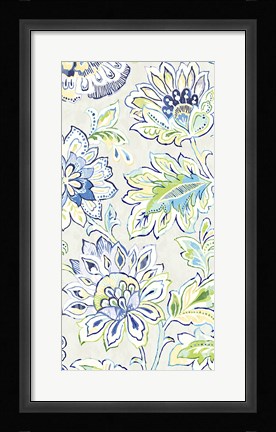 Framed Ceylon Gardens VIII Indigo Print