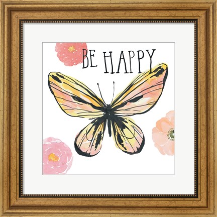 Framed Beautiful Butterfly II Print