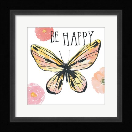 Framed Beautiful Butterfly II Print