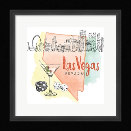Framed US Cities III Print