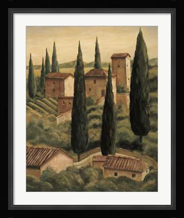 Framed Tuscan Hillside II Print