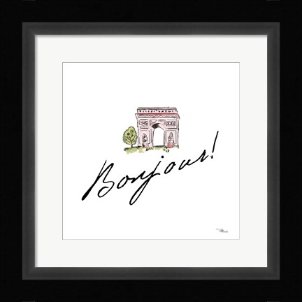 Framed Ah Paris II on White Print