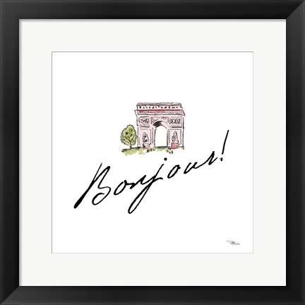 Framed Ah Paris II on White Print