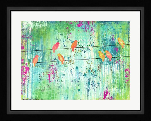 Framed Birds On A Wire Print