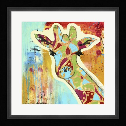 Framed Calypso The Giraffe Print