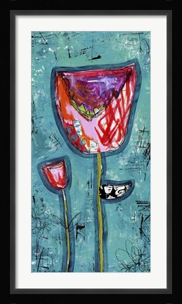 Framed Colorful Tulips Print