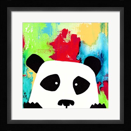 Framed Primary Panda Print