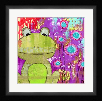 Framed Whimsical Frog Print