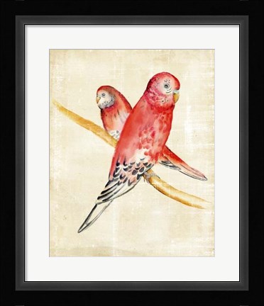 Framed Fanciful Birds I Print