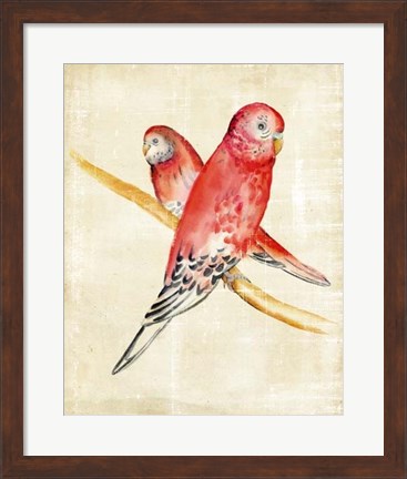 Framed Fanciful Birds I Print