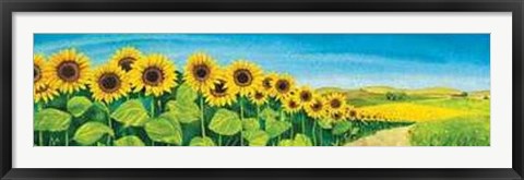 Framed Valle Dei Girasoli Print