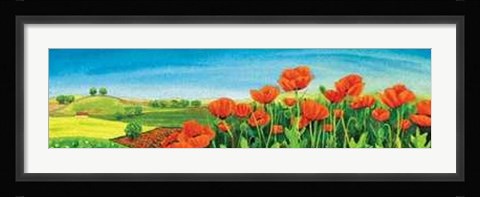 Framed Valle Dei Papaveri Print