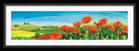 Framed Valle Dei Papaveri Print