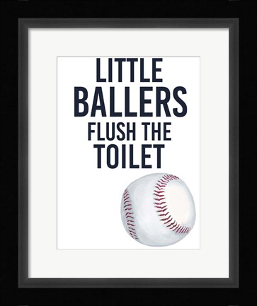Framed Little Ballers IV Print
