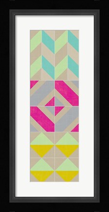 Framed Elementary Tile Panel II Print