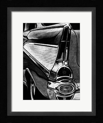 Framed Retro Fins II Print