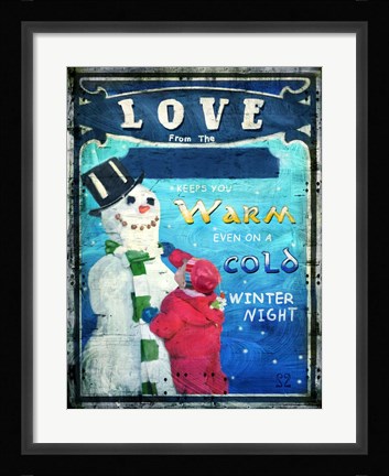 Framed Love Keeps You Warm Print